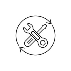 Icon a fixing, isolated against a clean background.