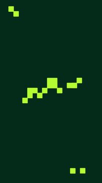 Green pixel animation social media background