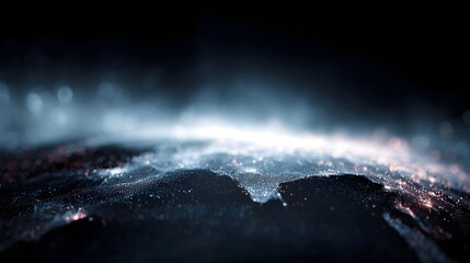 Futuristic global investment network with lighting and sharp focus