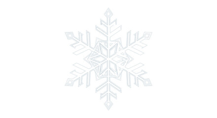 Obraz premium Elegant geometric snowflake design captures winter's delicate beauty and crisp, clean aesthetic for seasonal celebrations