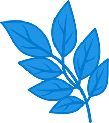 Blue Maple Leaf Illustration