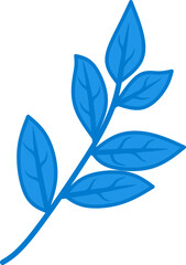 Blue Maple Leaf Illustration