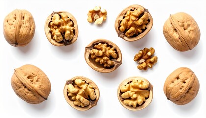 nuts on the white 