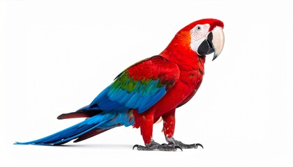 Fototapeta premium parrot on the white 