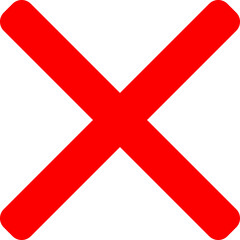 red cross mark icon design.