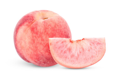 Peach isolated on transparent png (Image from camera)