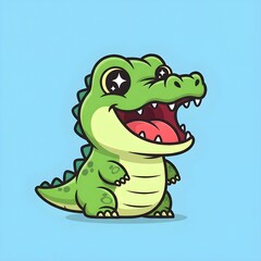 Obraz premium Happy Little Crocodile