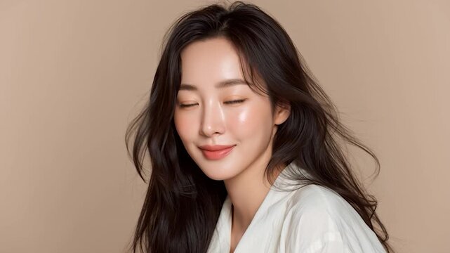 Beautiful Asian Woman with Natural Glow