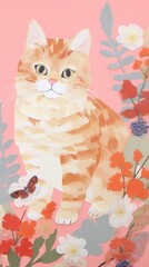 Obraz premium Animal mammal flower plant.