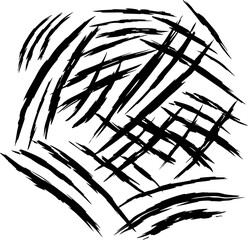 Dynamic abstract brush strokes create energetic, modern design elements perfect for vibrant backgrounds and artistic projects.