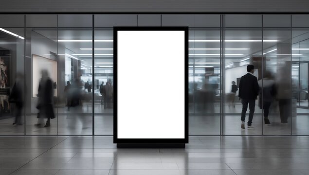 advertising mockup for ad placement advertising at the airport building