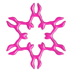 Pink Geometric Shape Isolated On Transparent Background