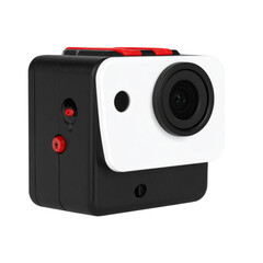 Obraz premium Action Camera isolated on transparent background. GoPro camera. Png and Jpg image