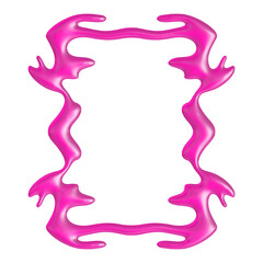 Pink Geometric Frame Isolated On Transparent Background