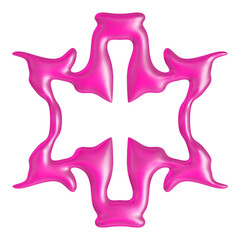 Geometric Decoration Shape In Pink Color