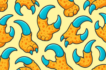 Monster Claws Seamless Pattern Design