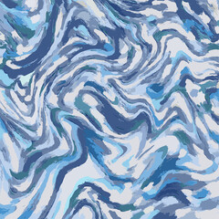 Fototapeta premium Abstract blue wavy lines, liquid marble surface design. colorful swirl on background. creative brush stroke art. illustration vector