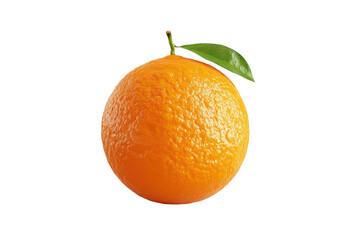 Vivid, round orange fruit with a green leaf, set against a black background