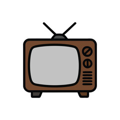 A cartoon of a television icon vector