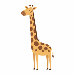 Fototapeta premium Cute Giraffe Cartoon Illustration for Kids Coloring Book