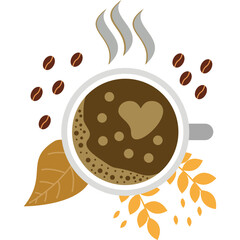 Heart Latte in Cup