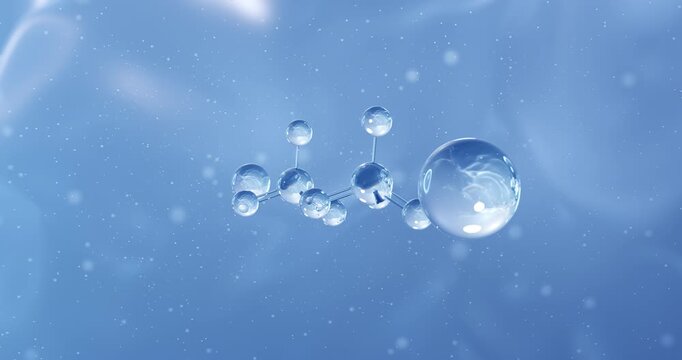 Potassium alum rotating molecular structure, 3d model of e522
