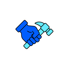 Icon a hammer, isolated against a clean background.