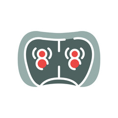 massage pillow color flat icon for digital and print projects.