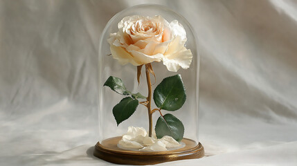Enchanted Rose Under Glass