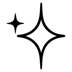 Hand drawn sparkle and graphic, design, element icon