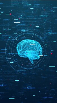 AI artificial intelligence cyber mind data mining. ChatGPT Hologram deep learning web word map. Computer chip technology. Futuristic cyber innovation automation autonomous brain generative AI 3D