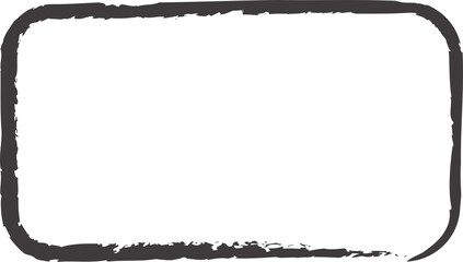 Rounded rectangle brush strokes frame for tag, label, card