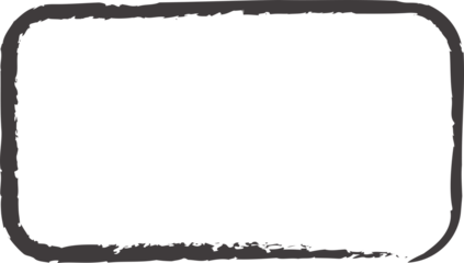 Rounded rectangle brush strokes frame for tag, label, card