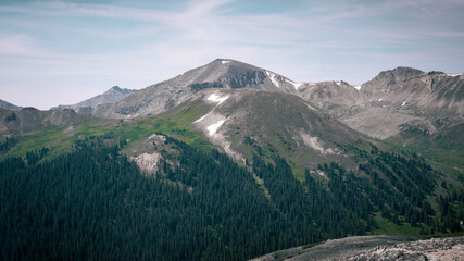 snow covered mountains