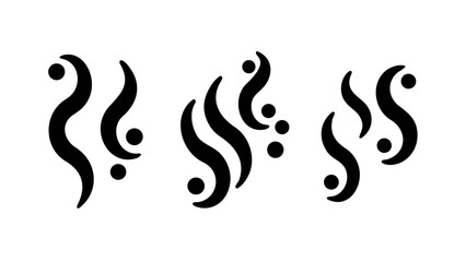 Obraz premium Abstract Black Steam Swirls vapor