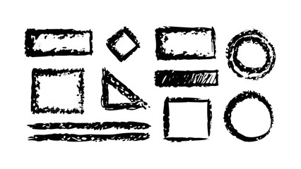 Abstract chalk strokes and shapes texture hand drawn