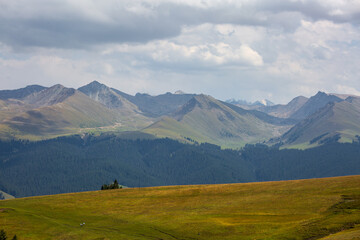 Fototapeta premium Karajun Grassland and Tianshan alpine pasture scenery, Xinjiang, China