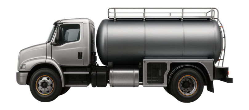 Specialized gas transport truck with high-capacity tank and safety monitoring system