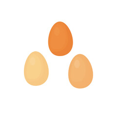 vector of various eggs, such as chicken eggs, duck eggs, free-range chicken eggs