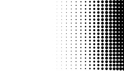 Black dots forming transition from white.