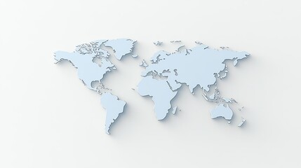 Global Map, World Relief, 3D Model