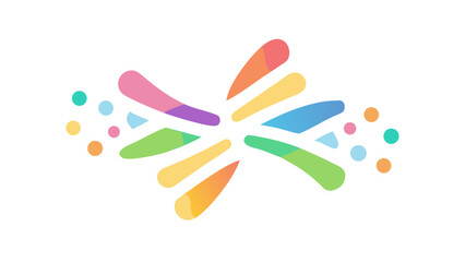 Colorful abstract shapes and dots vector