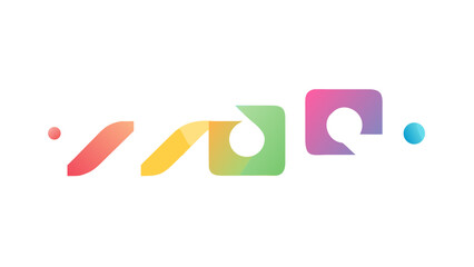 Colorful abstract shapes and dots gradient