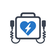 Heart Defibrillator Medical Icon