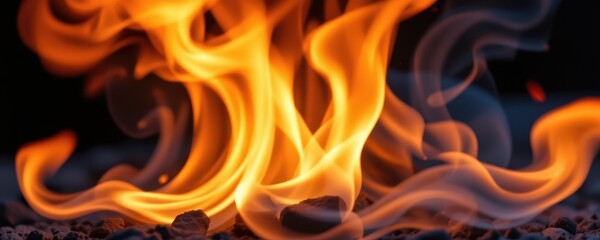 glowing flames stimulate visual focus capturing attention and encouraging mindfulness reflection and psychological relaxation and emotional balance.