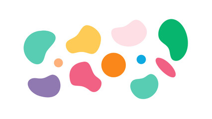 Colorful organic shapes abstract pattern blob
