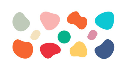 Colorful organic shapes abstract pattern blobs