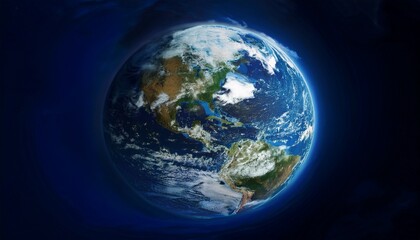 satellite view of earth rotating with weather patterns in high resolution capturing a dynamic atmosphere and surface colors