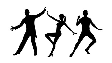 Couple dancing gracefully together dancers pair