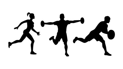 Diverse athletes in action sports teamwork